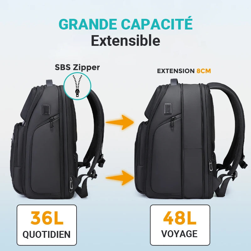 Sac à Dos Ordinateur 17" Large Capacité & Extensible