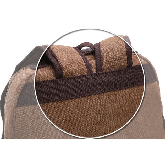 Sac à Dos Vintage en Toile - 3 Compartiments - Homme - IBO-00158