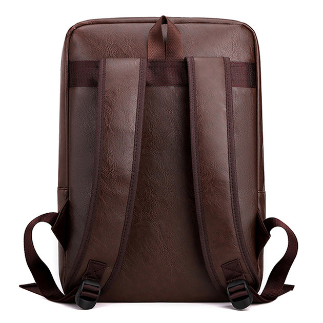 Sac à Dos Ordinateur Portable en Cuir - Look Rétro - Homme - QVN-00736