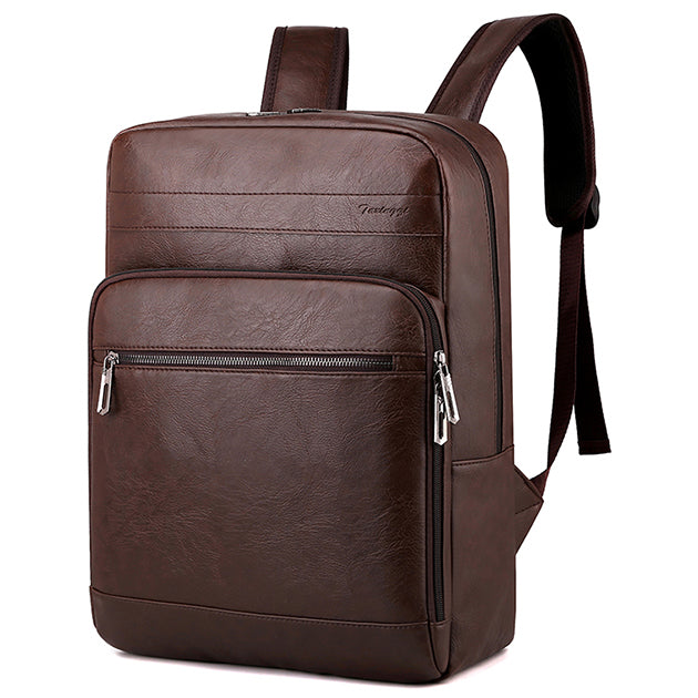 Sac à Dos Ordinateur Portable en Cuir - Look Rétro - Homme - QVN-00736