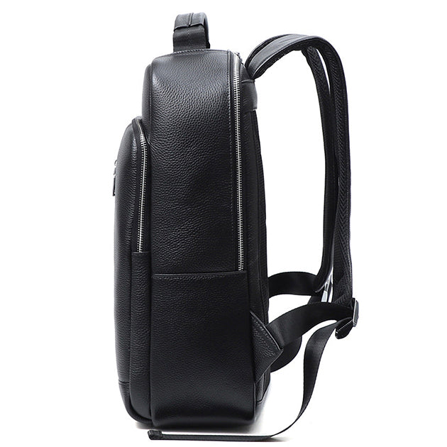 Sac à Dos en Cuir Noir - Ordinateur 15" - Homme - LNO-00388