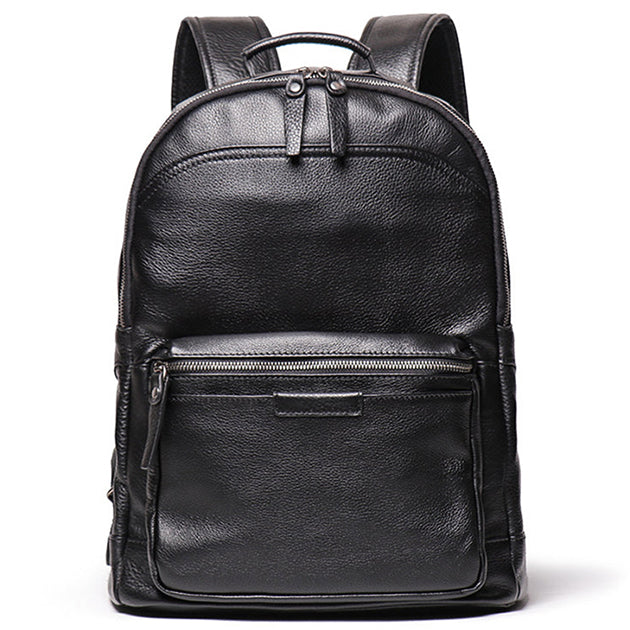 Sac à Dos en Cuir Marron / Noir - Classique - Homme - LNO-00386