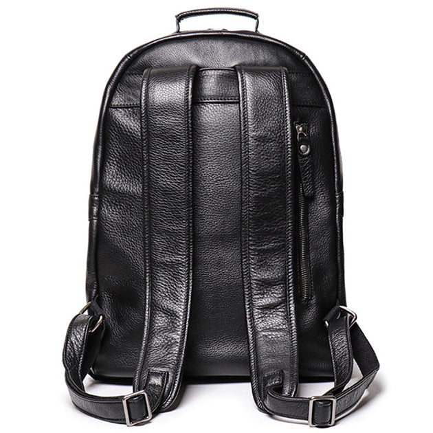 Sac à Dos en Cuir Marron / Noir - Classique - Homme - LNO-00386